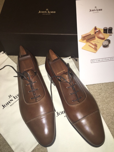 Pre-owned John Lobb St Crépin 2014 Limited Edition Dress Shoes Trees Brun Lobb 10e 11 In Brown
