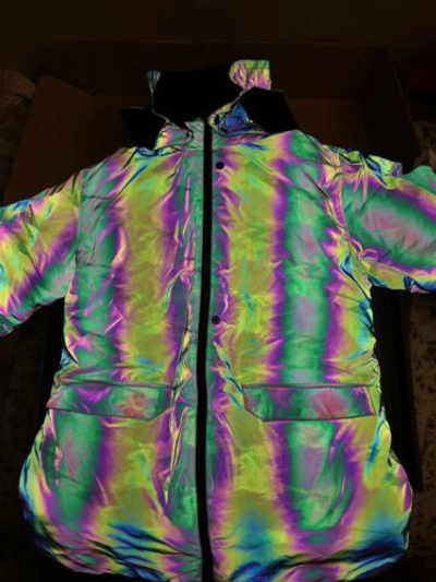 Pre-owned Stone Island Shadow Project 2018 Scarabeo Down Parka Iridescent Xl Sold Out In Multicolor