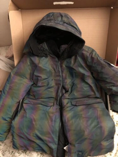 Pre-owned Stone Island Shadow Project 2018 Scarabeo Down Parka Iridescent Xl Sold Out In Multicolor