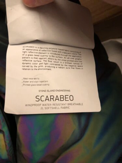 Pre-owned Stone Island Shadow Project 2018 Scarabeo Down Parka Iridescent Xl Sold Out In Multicolor