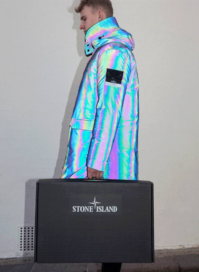 Pre-owned Stone Island Shadow Project 2018 Scarabeo Down Parka Iridescent Xl Sold Out In Multicolor