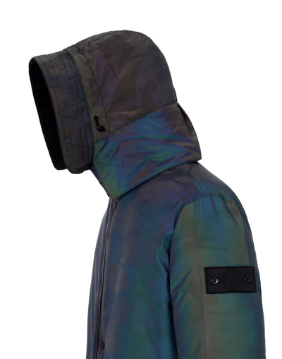 Pre-owned Stone Island Shadow Project 2018 Scarabeo Down Parka Iridescent Xl Sold Out In Multicolor