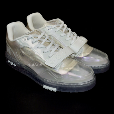 Pre-owned Louis Vuitton Men's Transparent Clear Trainer Sneakers Strap 8 9 Authentic