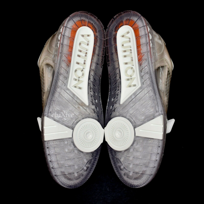 Pre-owned Louis Vuitton Men's Transparent Clear Trainer Sneakers Strap 8 9 Authentic