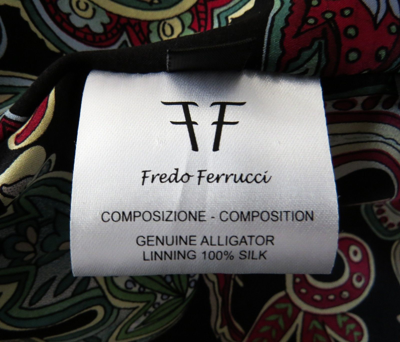 Pre-owned Fredo Ferrucci Gucci Alligator Crocodile Leather Biker Jacket Coat Size 54 Euro Large - Xl In Black