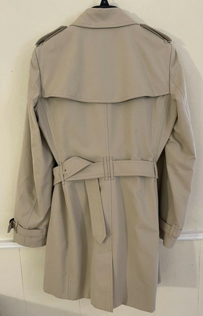 Pre-owned Burberry Womens Harbourne Trench Jacket Coat Us 10 M Stone Beige In Stone/beige