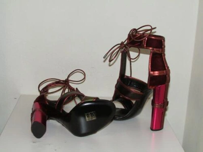 Pre-owned Tom Ford Patchwork Cage Sandals Metallic Velvet Strappy Heels Sz 36.5 Auth In Multicolor