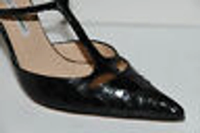 Pre-owned Manolo Blahnik $5400  Valon Bb Black Alligator Crocodile Shoes 39.5 9