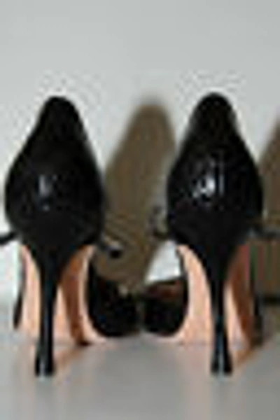 Pre-owned Manolo Blahnik $5400  Valon Bb Black Alligator Crocodile Shoes 39.5 9