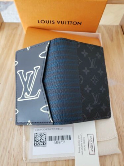 Pre-owned Virgil Abloh Authentic Patchwork Wallet Pocket Organizer By Louis  Vuitton In Black