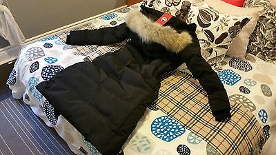 Pre-owned Label Edition Brand Red  Black Canada Goose Mystique Medium Parka Jacket