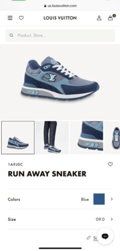 Louis Vuitton Run Away Sneaker Blue. Size 09.0