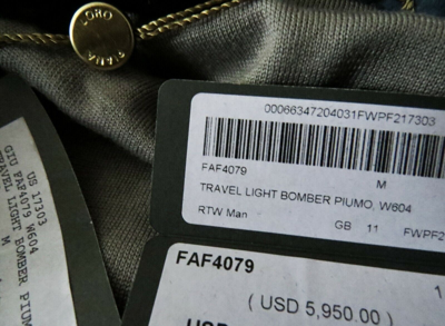 Pre-owned Loro Piana $5950  Travel Light Bomber Piumo Goose Down Kidskin Jacket Size Medium In Blue