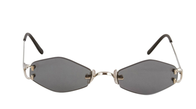 Pre-owned Cartier Rimless Sunglasses T8100359 Platinum Frame Grey Lens France 48mm In Gray
