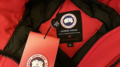 Pre-owned Label Edition Brand Red  Red Canada Goose Trillium Small Parka Jacket In Sunfire Red