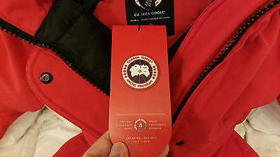 Pre-owned Label Edition Brand Red  Red Canada Goose Trillium Small Parka Jacket In Sunfire Red