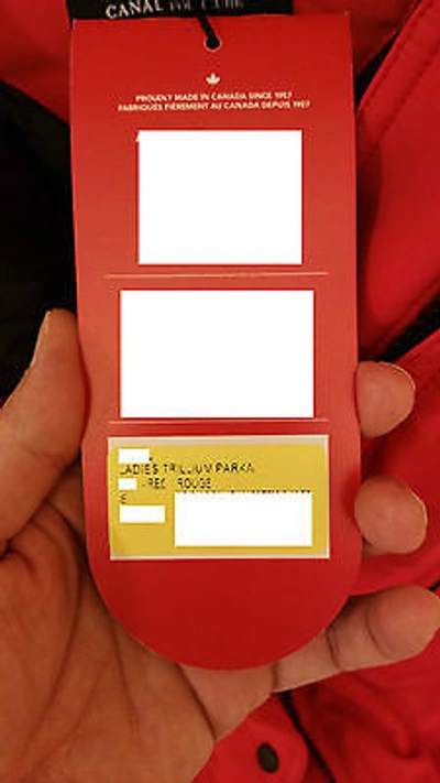Pre-owned Label Edition Brand Red  Red Canada Goose Trillium Small Parka Jacket In Sunfire Red