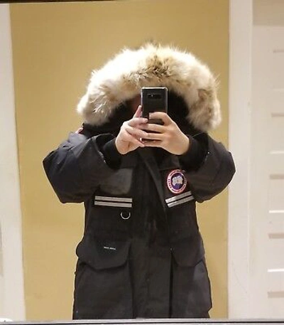 Pre-owned Canada Goose 2022 Latest Grey Label Edition Black  Snow Mantra Small Parka Jacket In Gray