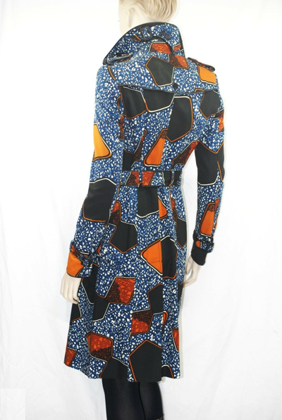 Pre-owned Burberry $2,995 Runway  Prorsum 6 8 40 Eclectic Print Trench Coat Women Lady In Multicolor