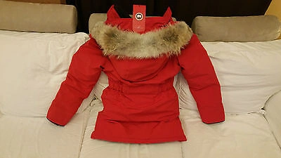 Pre-owned Label Edition Brand Red  Red Canada Goose Trillium Small Parka Jacket In Sunfire Red