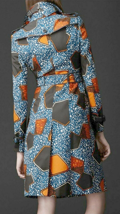 Pre-owned Burberry $2,995 Runway  Prorsum 6 8 40 Eclectic Print Trench Coat Women Lady In Multicolor