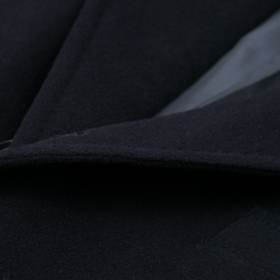 Pre-owned Isaia Napoli Solid Navy Blue Soft Brushed Wool Overcoat 46r To 48r Coat