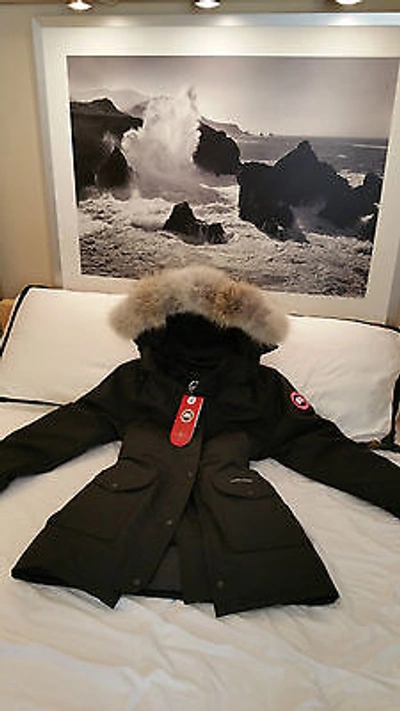 Pre-owned Label Edition Brand Red  Black Canada Goose Trillium Medium Parka Jacket