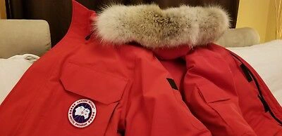 Pre-owned Canada Goose Grey Label Red  Expedition Small Fits Medium-lg Parka Jacket