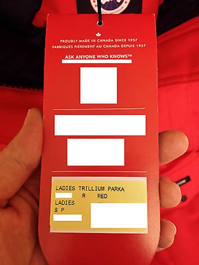 Pre-owned Label Concept Brand Red  Edition Red Canada Goose Trillium Small Parka Jacket In Sunfire Red