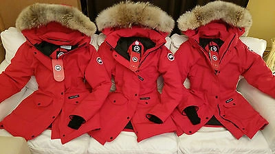 Pre-owned Label Concept Brand Red  Edition Red Canada Goose Trillium Small Parka Jacket In Sunfire Red