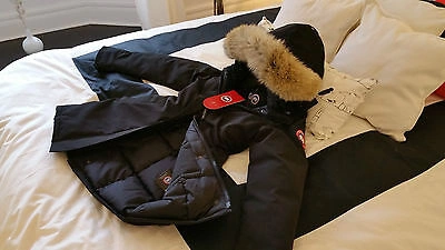Pre-owned Label Edition Brand Red  Black Canada Goose Victoria Small Parka Jacket