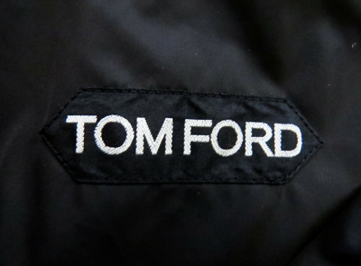 Pre-owned Tom Ford Black James Bond Spectre Quilted Shell Down Bomber Jacket 50 Eu Medium