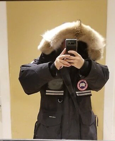 Pre-owned Canada Goose 2022 Grey Label Hologram Tag Black  Snow Mantra Medium Parka Jacket In Gray