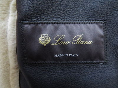 Pre-owned Loro Piana Kiton Blue Wool Silk Rex Rabbit Fur Lined Leather Trim Long Coat Overcoat 56 Eu