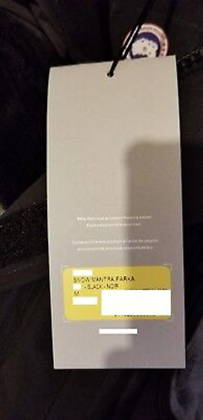 Pre-owned Canada Goose 2022 Grey Label Hologram Tag Black  Snow Mantra Medium Parka Jacket In Gray