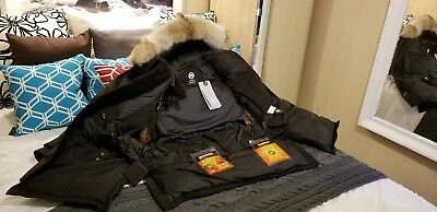 Pre-owned Canada Goose 2022 Grey Label Hologram Tag Black  Snow Mantra Medium Parka Jacket In Gray