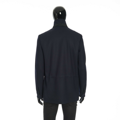 Pre-owned Loro Piana 4295$ Navy Blue Traveller Jacket - Wish Wool Rain System Auth