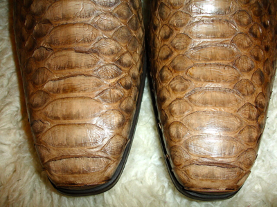 Pre-owned Saint Laurent Rare Ysl  Jonny 65 Genuine Python Boots Tag Sizes 44.5 And 45.5 In Brown