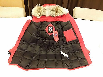 Pre-owned Canada Goose Brand "red" (red Label)  Trillium Small Arctic Parka Jacket In Sunfire Red