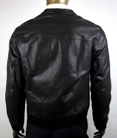 Pre-owned Gucci $4750  Men Black Washed Calf Bomber Jacket W/bee Embroidery 52r 408375 1300