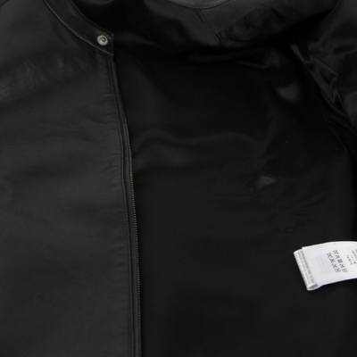 Pre-owned Gucci $4750  Men Black Washed Calf Bomber Jacket W/bee Embroidery 52r 408375 1300