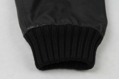 Pre-owned Gucci $4750  Men Black Washed Calf Bomber Jacket W/bee Embroidery 52r 408375 1300