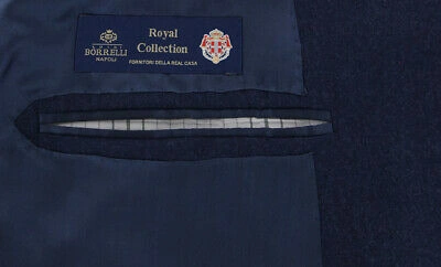 Pre-owned Luigi Borrelli Navy Blue Wool Blend Solid Suit - (lb200770r7)