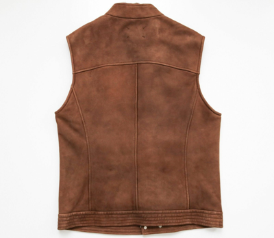 Pre-owned Brunello Cucinelli $5595  Shearling Sleeveless Jacket Vest Size Small – Medium In Brown