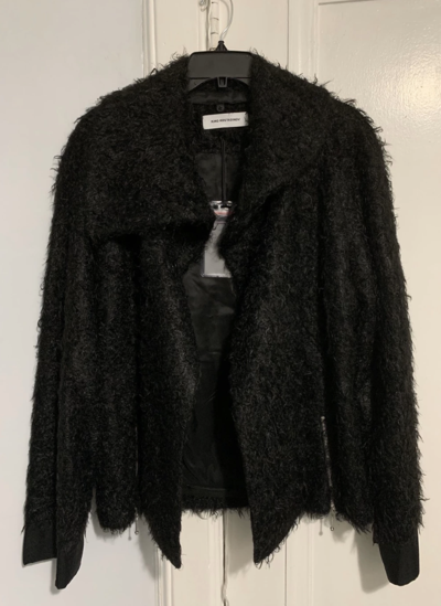 Pre-owned Kiko Kostadinov F/w 19 Goff Zip Darted Jacket Furry Black Size Medium