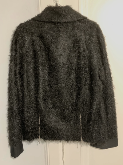 Pre-owned Kiko Kostadinov F/w 19 Goff Zip Darted Jacket Furry Black Size Medium