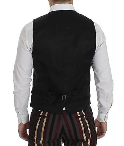 Pre-owned Dolce & Gabbana Suit Striped Runway 3 Piece Slim Fit Vest It48 / Us38 Rrp $12800 In Multicolor