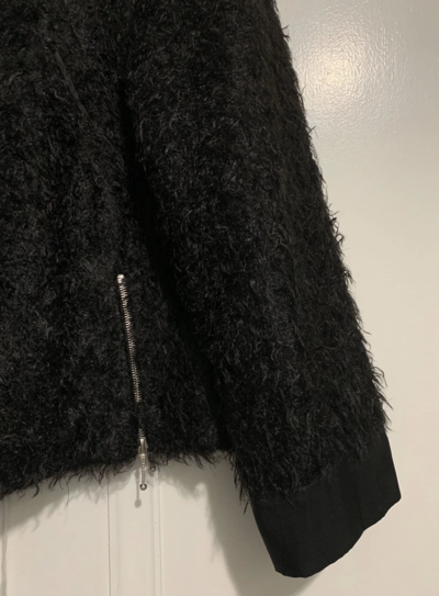 Pre-owned Kiko Kostadinov F/w 19 Goff Zip Darted Jacket Furry Black Size Medium