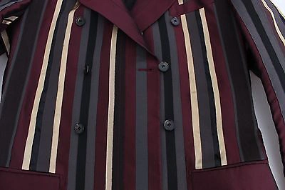 Pre-owned Dolce & Gabbana Suit Striped Runway 3 Piece Slim Fit Vest It48 / Us38 Rrp $12800 In Multicolor