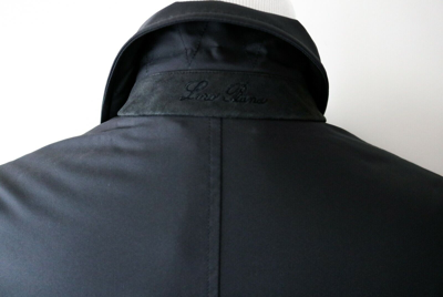 Pre-owned Loro Piana $5495  Desert 100% Cashmere Rain Storm System Coat Jacket 52 Eu Large In Black